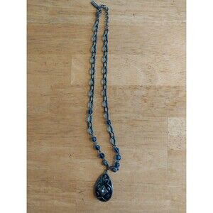 Napier Silvertone Blue Bead Necklace